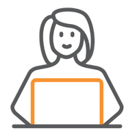 female learning icon